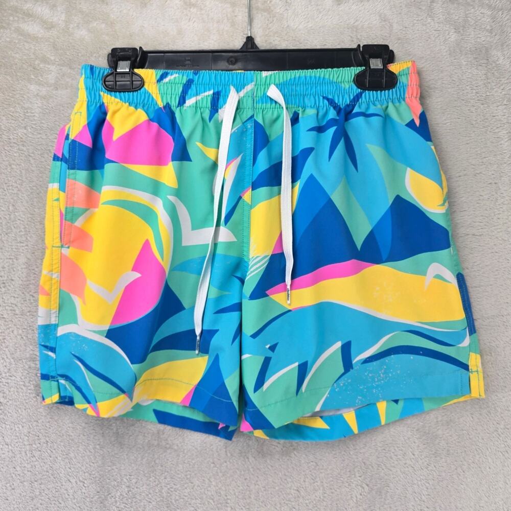 Chubbies Swim Trunks Mens Small The Wave Dashers Classic 5.5" Tropical AOP
